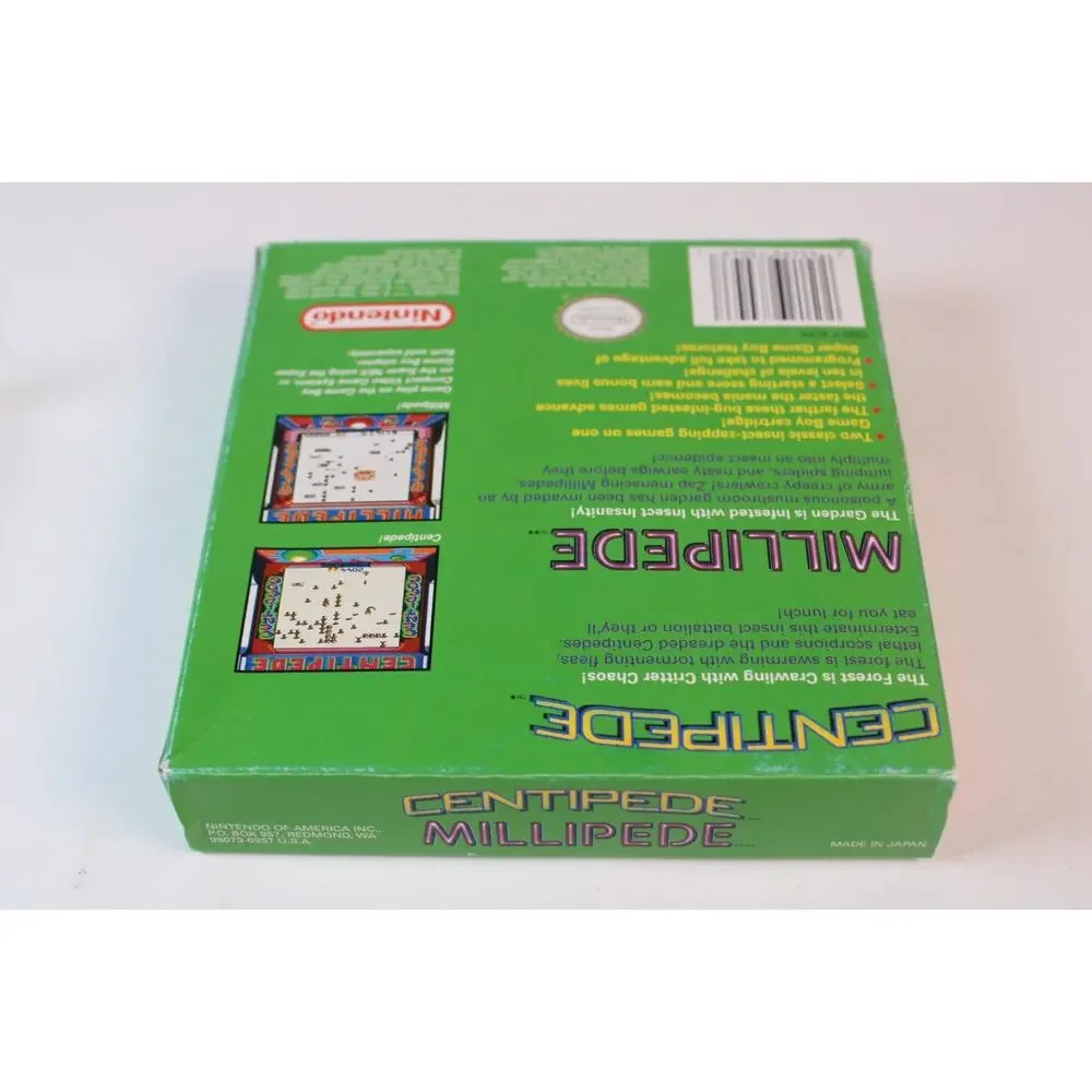 Nintendo Game Boy Arcade Classics 2 Centipede & Millipede Game With Box & Manual
